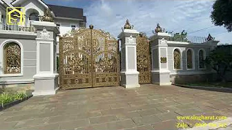 Cổng Nhôm Đúc Phù Điêu Đại Bàng Nga | Nhôm Đúc Singharat